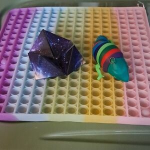 Colorful Pop It Fidget Toy Set Of 3